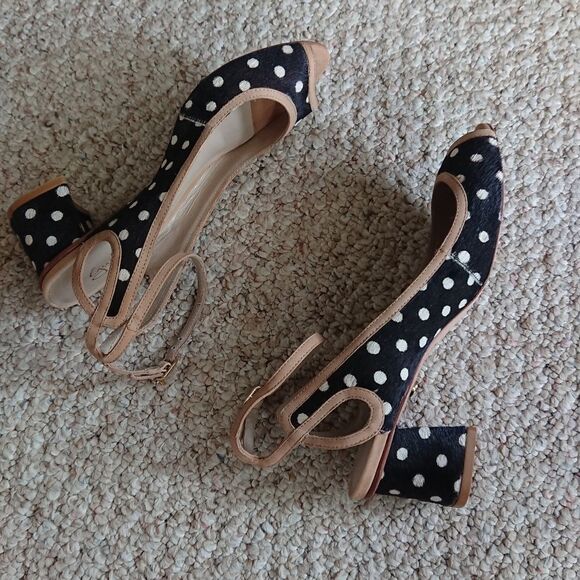 Anthropologie Guilhermina Rita Pony Hair Peep Toe heeled sandal size 6M - Picture 4 of 12